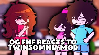 OG FNF Reacts To Twinsomnia Mod (Boy/Girl) // Gacha Club (Warning: Cringe because it’s Gacha.)