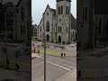 Bicyclists cruising through downtown Janesville