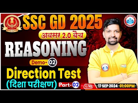 SSC GD Reasoning Class 2025 | Direction Test | SSC GD अवसर 2.0 बैच Demo 02, Reasoning By Sandeep Sir