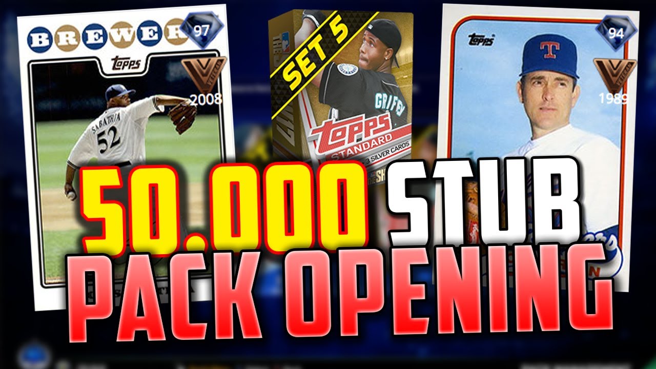 MASSIVE 50K STUB PACK OPENING! SET 5 MLB The Show 17 | Diamond Dynasty Packs