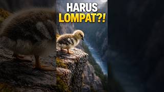 Anak Burung Ini Harus Lompat dari Tebing?! 😳 #shorts #faktaunik #hewan