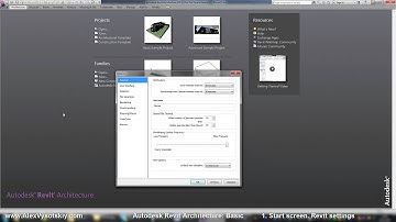 01  Start screen  Revit Settings