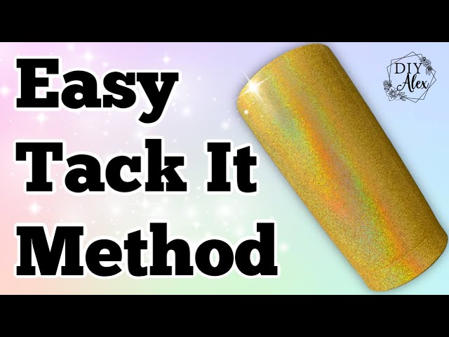 TACK IT METHOD GLITTER TUMBLER TUTORIAL // Laser Holographic Cup