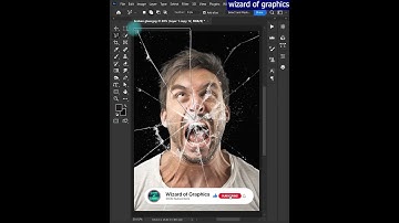 Broken glass effect in Photoshop #shorts #graphicdesign