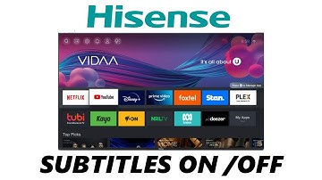 Hisense VIDAA Smart TV: How To Turn Subtitles ON /OFF