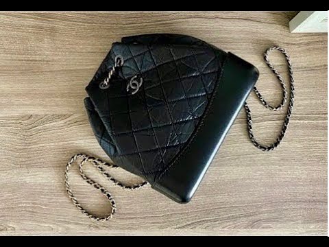 Review of the Chanel Gabrielle Backpack Small Black Aged Calfskin - YouTube