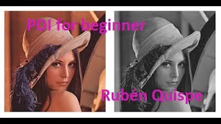 Procesamiento de Imagen para principiantes Python-OpenCV for beginner