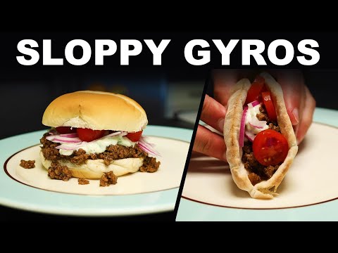 Sloppy gyros — easy homemade gyro-like sandwich