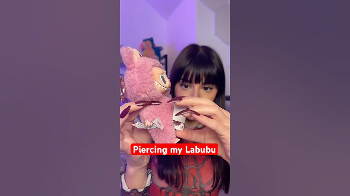 ASMR piercing my Labubu 😖 #asmr #shorts #comedy
