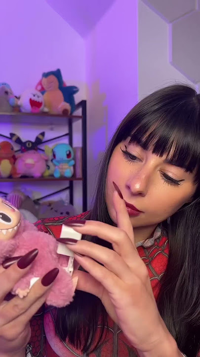 ASMR piercing my Labubu 😖 #asmr #shorts #comedy
