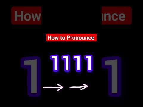 How To Pronounce 1111 As Year