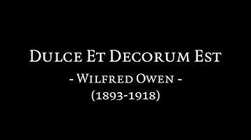 Dulce Et Decorum Est_Wilfered Owen_ Animation Poerty