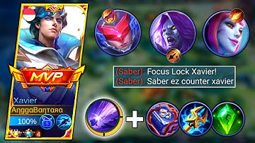 XAVIER TUTORIAL | How To Counter Meta Hyper Saber | Top Global Xavier - Angga Bantara | MLBB