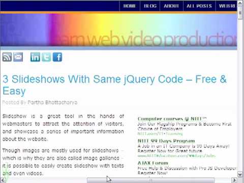 Make 3 Different Slideshows Using Same Free JavaScript