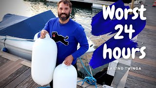 Tired after the WORST 24 hours of our boatlife. Sailing Twinga Ep. 30