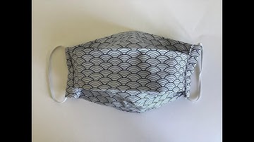 DIY 3D washable  face mask with nose wire and filter pocket  sewing tutorial,durable,washable