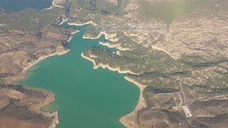 Approaching, Landing, Take off at Malaga Airport.