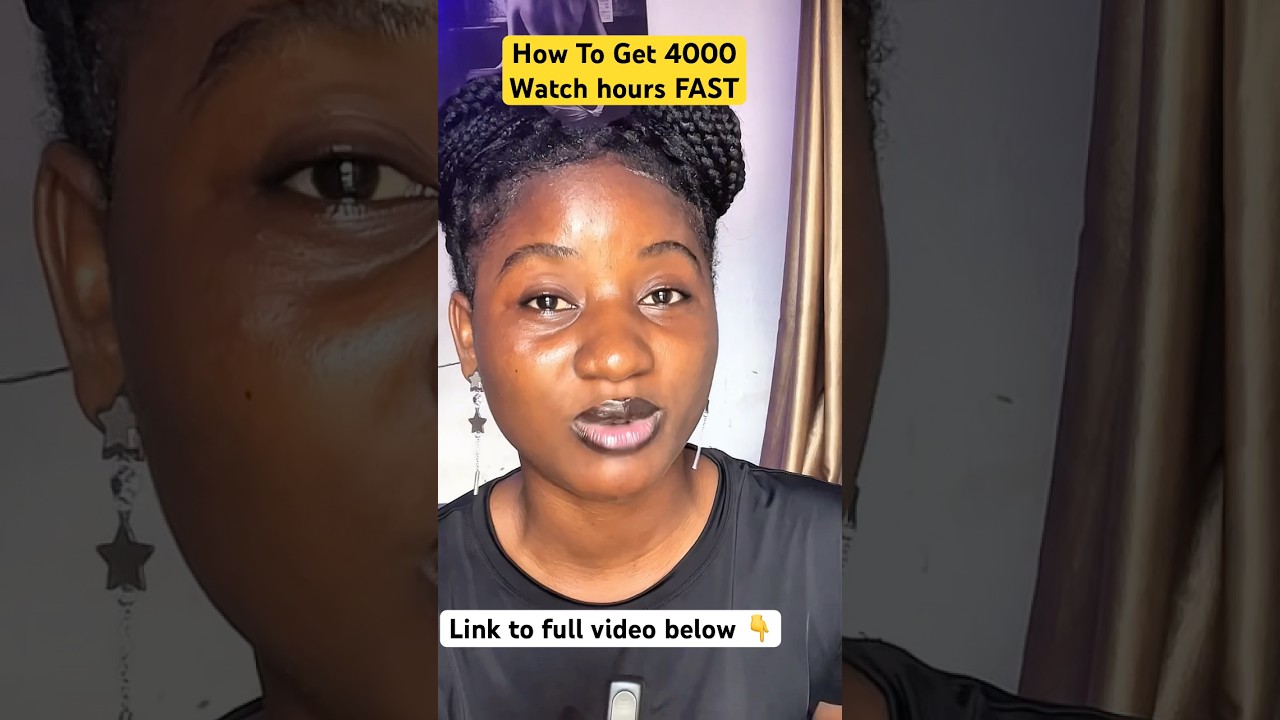 New Trick to Get 4000 watch hour FAST.link to full video below 👇 