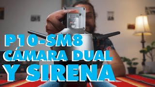 Camára de vigilancia y seguridad con Cámara Dual y Sirena - P10-SM8