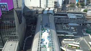 東京メトロ銀座線渋谷駅移設工事の建設状況（2020年8月15日）