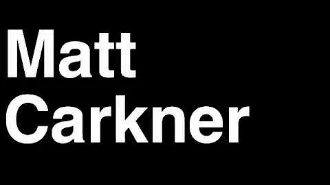 How to Pronounce Matt Carkner New York NY Islander...