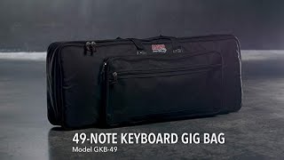 Gator Cases Padded Keyboard Gig Bag; Fits Slim Line 88 Note Keyboards (GKB-88 SLIM)
