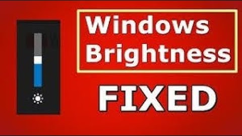 Windows 8.1 Brightness Not Working Fix