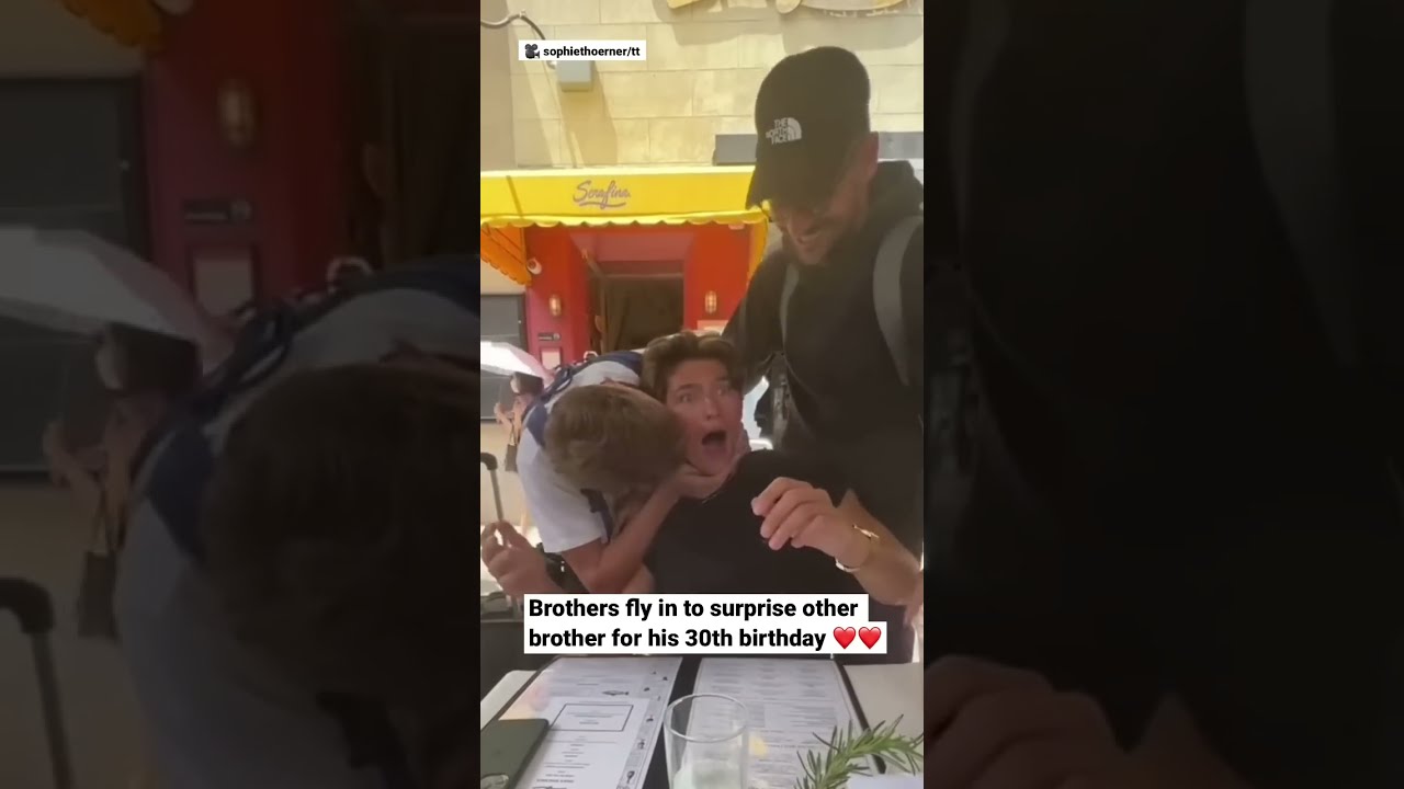 Brothers Fly In To Surprise Other Brother For His 30th Birthday 