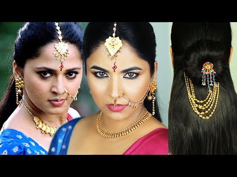 Indian Bollywood Gold Tone fashion Bahubali Earrings hair chain Women's  Jewelry | eBay