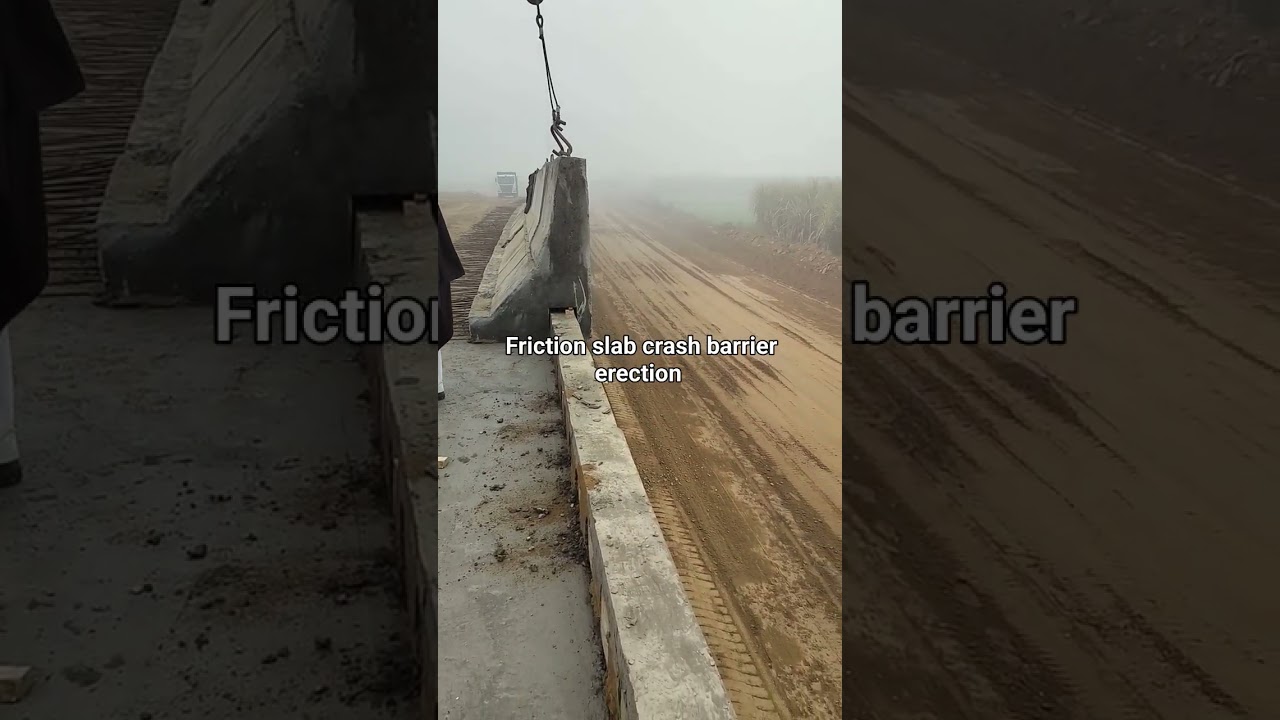 friction slab crash barrier erection 