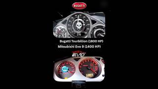 EP-19 BUGGATI TOURBILLION VS MITSUBISHI EVO 9