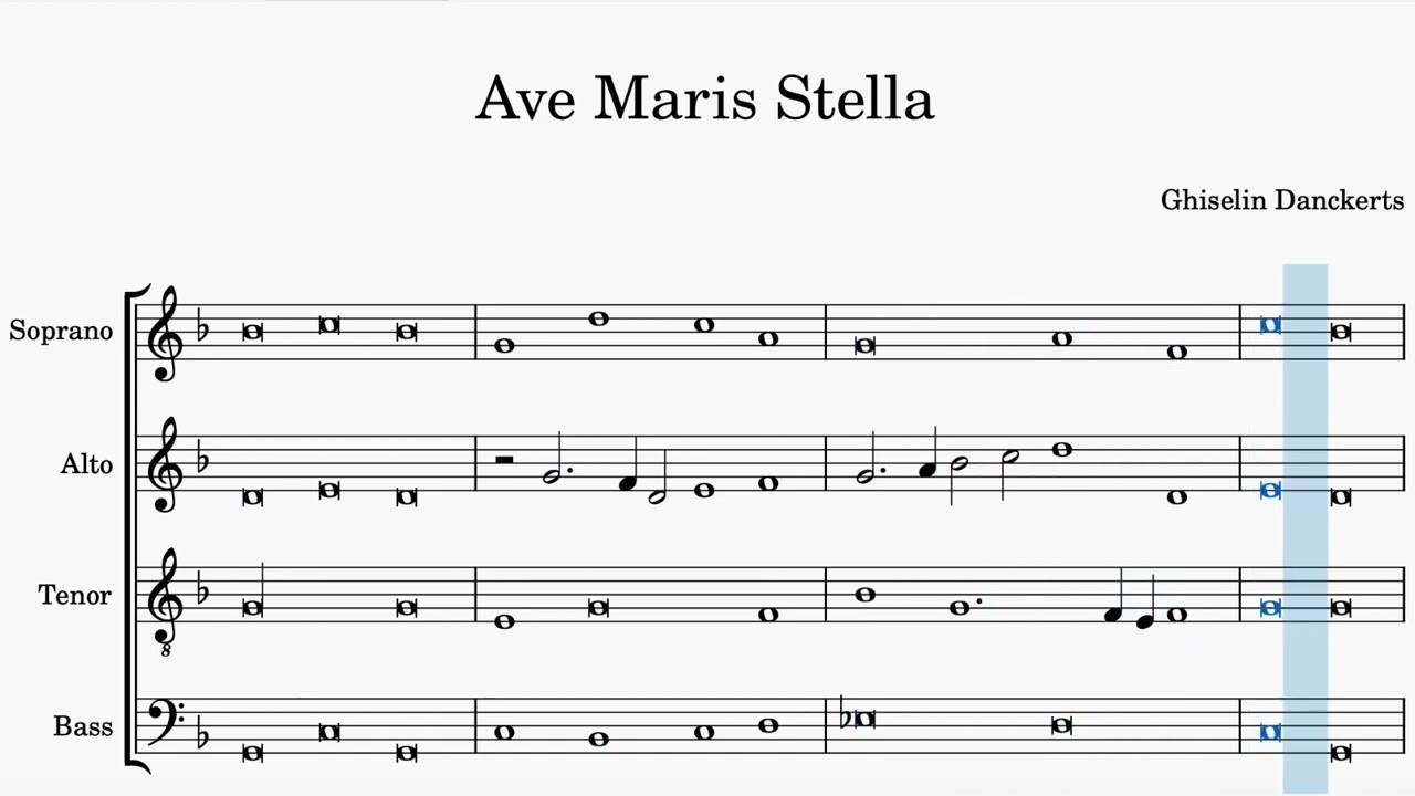 Ghiselin Danckerts — Ave Maris Stella