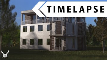 Modern House 2 - Modeling, Texturing, Rendering (BLENDER TIMELAPSE)