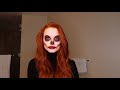 Following the audio of a Halloween makeup tutorial | Madelaine Petsch