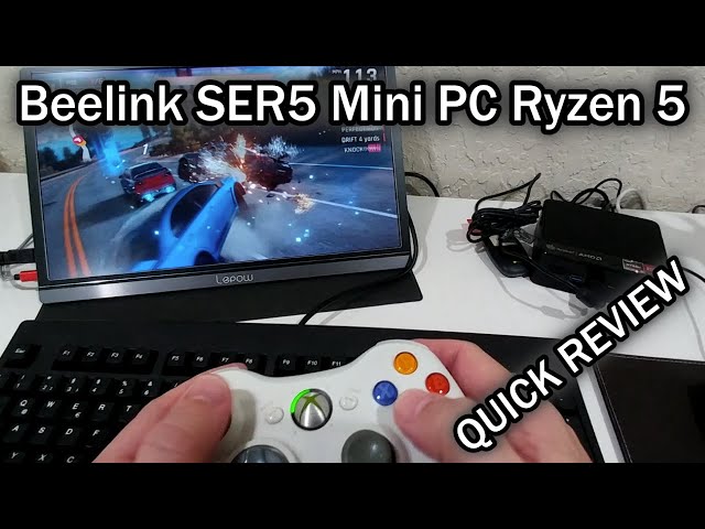 Beelink SER5 Mini PC, AMD Ryzen 5 5560U (6C/12T, Up to 4.0GHz), 16GB DDR4  RAM 500GB NVMe SSD Mini Desktop Computer Support 4K@60Hz Triple Display