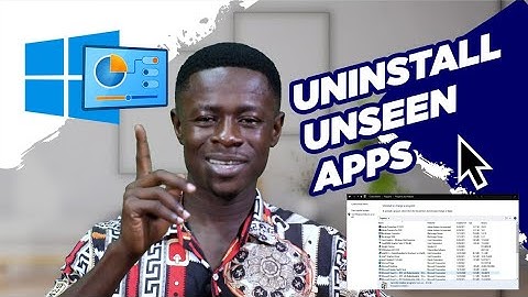 How to uninstall apps that are not showing in control panel