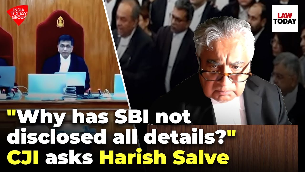 "Why has SBI not disclosed all details?" CJI led SC Bench asks Harish Salve in Electoral Bonds Case
