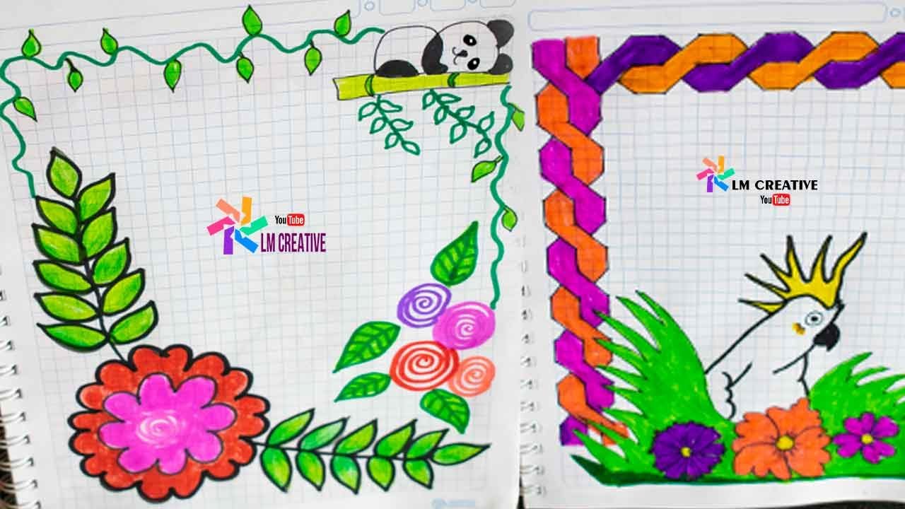 Margenes Para Cuadernos Bordes Para Decorar Hojas De Cuaderno Escolar