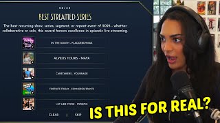 Sydney on Being Nominated in Streamer Awards