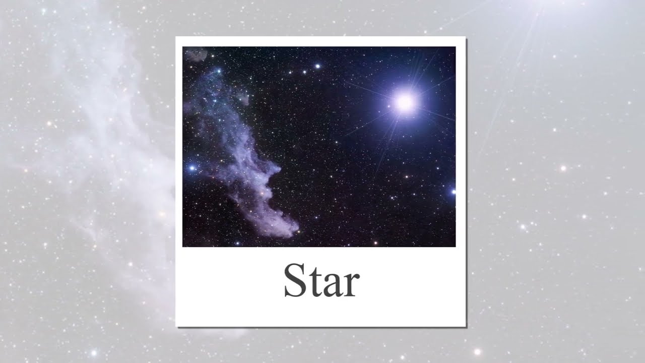 Space Flashcards in English for children