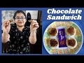 Chocolate sandwich recipe  easy simple tasty evening snack with bread kids favourite recipe
