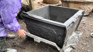 Miraculous! From an iron mold, you can cast a simple plant pot from cement and sand by Craft Ideas 493 views 4 months ago 12 minutes, 6 seconds