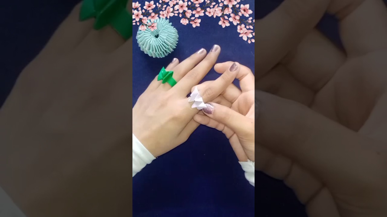 DIY paper origami ring  