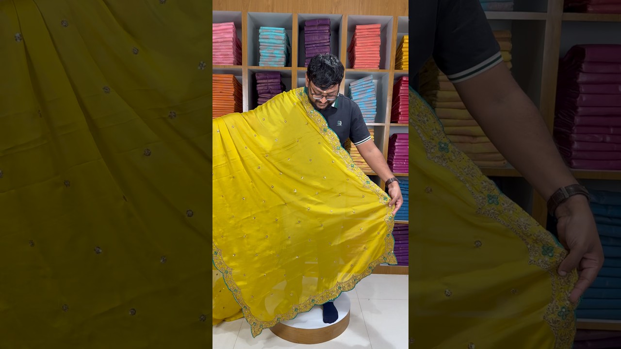 Heavy Rangoli Silk (soft) Material  Embroidery Work Saree