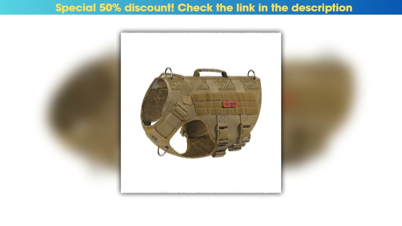 Flash Sale OneTigris Aire Mesh No-Pull Dog Harness Tactical Service Dog Vest Military Style Dog Clo