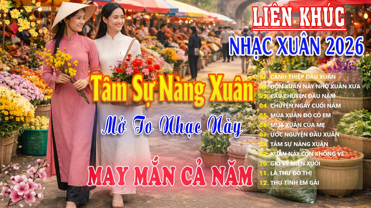 TÂM SỰ NÀNG XUÂN➤Album Bolero Chào Xuân Bính Ngọ➤LK Nhạc Vàng Xưa DIỄN QUÂN Nghe Là Thấy Tết