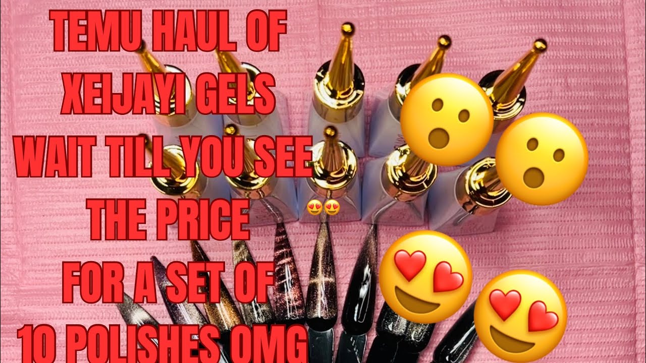 TEMU XEIJAYI VINTAGE CAT EYE GEL POLISH | WAIT TILL YOU SEE THE PRICE FOR 10 GELS😮😮
