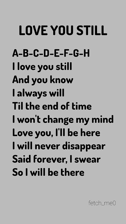 Love you still #lyrics