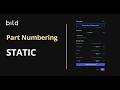 How to Create Static Part Numbering Schemes