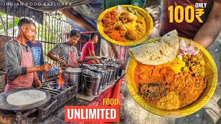 Unlimited Food Only Rs.100/ | Hyderabad | 20 Different Items Available | Street Food India